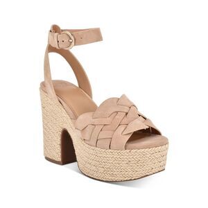 MARC FISHER LTD Womens Light Natural Beige 2" Platform Oleta Shoes 11 M